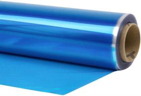 img 4 attached to 🔵 Cellophane Wrap 40x100 Mylar Sheet Cellophane Roll - Ideal Craft Basket Wrapping Paper (Blue)