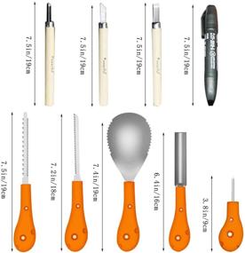 img 3 attached to 🎃 10-Piece Pumpkin Carving Tools Kit for Kids and Professionals - DIY Halloween Decorations with Jack-o-Lantern Pumpkins, Candles, and Essential Carving Set