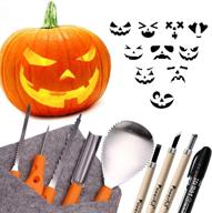 🎃 10-piece pumpkin carving tools kit for kids and professionals - diy halloween decorations with jack-o-lantern pumpkins, candles, and essential carving set logo