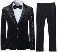 stylish golden jacquard wedding boys' formal tuxedo clothing: suits & sport coats logo