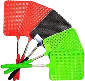 img 4 attached to 🪰 Fecobyte 5PCS Telescopic Fly Swatter: Heavy Duty Plastic Flyswatter with Extendable Stainless Steel Pole for Effective Fly Control – 2021 Upgraded