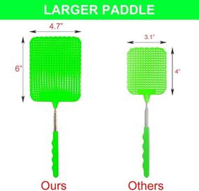 img 2 attached to 🪰 Fecobyte 5PCS Telescopic Fly Swatter: Heavy Duty Plastic Flyswatter with Extendable Stainless Steel Pole for Effective Fly Control – 2021 Upgraded