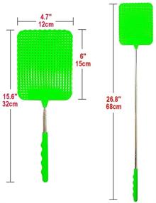 img 1 attached to 🪰 Fecobyte 5PCS Telescopic Fly Swatter: Heavy Duty Plastic Flyswatter with Extendable Stainless Steel Pole for Effective Fly Control – 2021 Upgraded