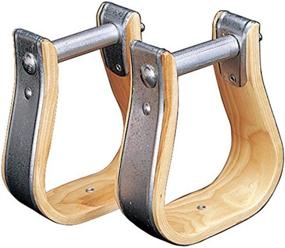 img 1 attached to 👧 Weaver Leather Child-Sized 4.5" Width Wooden Stirrups with 2.5" Neck