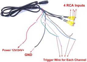 img 3 attached to 🚗 7-дюймовый автомобильный монитор Quad Split с встроенным DVR, 4 каналами камер и отображением камеры спереди/слева/справа/сзади - AV-вход для прицепа, автодома, дома на колесах - ЖК-экран 12-24V