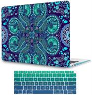 🌸 may chen ornamental paisley flowers clear hard shell laptop case for macbook air 13" (model:a1369/a1466) – fashionable protection with keyboard cover logo