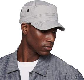 img 3 attached to 🧢 CACUSS Men's Cotton Army Cap Cadet Hat – Trucker Dad Hat for a Classic Military Style with Adjustable Flat Top – Shop Now for the Perfect Baseball Cap!