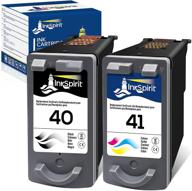 🖨️ inkspirit remanufactured ink cartridge replacement for canon pixma mp140 ip2500 mp470 mp150 mp190 mp160 ip2600 ip1800 mp210 ip1900 ip1700 ip1600 mx300 printer - pg-40 cl-41 pg40 cl41 black color logo