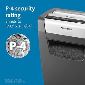 img 2 attached to 🔒 Efficient Office Shredder: Kensington Shredder - OfficeAssist 10-Sheet Anti-Jam P4 Crosscut Security Shredder (K52075AM).