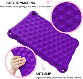 img 1 attached to 👧 ANTIKE Kids Shock Proof Case for All-New 7 Tablet (7th/9th Generation, 2017/2019 Release) - Lightweight, Purple Cover for 7 Tablet