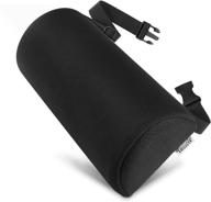🪑 tusscle lumbar support pillow for office chair and car: d-shaped lumbar roll back support pillow for lower back pain relief, ergonomic lumbar back cushion with adjustable strap and removable cover logo