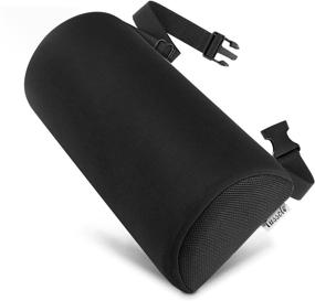 img 4 attached to 🪑 Tusscle Lumbar Support Pillow for Office Chair and Car: D-Shaped Lumbar Roll Back Support Pillow for Lower Back Pain Relief, Ergonomic Lumbar Back Cushion with Adjustable Strap and Removable Cover