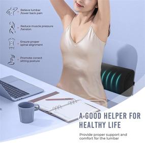 img 3 attached to 🪑 Tusscle Lumbar Support Pillow for Office Chair and Car: D-Shaped Lumbar Roll Back Support Pillow for Lower Back Pain Relief, Ergonomic Lumbar Back Cushion with Adjustable Strap and Removable Cover