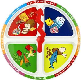 img 4 attached to 🍽️ Enhance Mealtime Excitement with KidsFunwares 4 Square Meal Plate Imagination