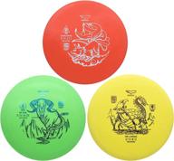 🥏 yikun discs professional disc golf set 3 in 1 for kids and adults - includes driver, mid-range, and putter (165-176g) - ideal outdoor game logo