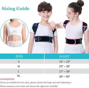 img 3 attached to Adjustable Kids' Posture Corrector - Professional Upper Back Brace for Teenagers | Under Clothes Spinal Support to Improve Slouch, Prevent Humpback & Relieve Back Pain