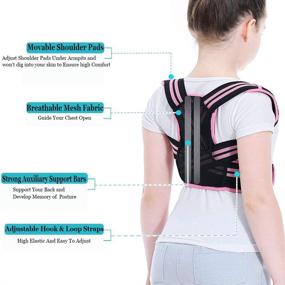 img 2 attached to Adjustable Kids' Posture Corrector - Professional Upper Back Brace for Teenagers | Under Clothes Spinal Support to Improve Slouch, Prevent Humpback & Relieve Back Pain