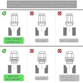 img 2 attached to 🔩 LEDKINGDOMUS 14x1.5 Хромированные гайки, закрытый конец утолщенные ореховые свертки конусной посадки - 1,37 дюйма высотой, 3/4 дюйма гексагональный - совместимы с Hummer, Infiniti, Jeep, Land Rover, Lexus, Nissan, Pontiac, Saab, Toyota, Chevy, GMC