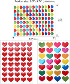 img 2 attached to Konsait Valentine Heart Stickers: 60 Sheets of Love Decorative Stickers for Kids Envelopes, Cards, Craft, and Scrapbooking - Great Party Favors, Gifts, Prizes, Class Rewards, and Praise (3000+ Colorful Hearts)