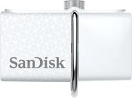 📱 sandisk 32 гб ультра дуал usb-накопитель 3.0 белого цвета - sddd2-032g-gam46w - высокоскоростной usb-флэш-накопитель с двумя разъёмами логотип