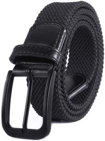 img 4 attached to 👔 Weifert Braided Elastic Stretch Fabric Men's Belts - Ideal Accessories for Style and Comfort