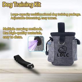 img 3 attached to 🐾 SSRIVER 6-Piece Puppy Training Kit: Adjustable Puppy Doorbells, Training Bag, Whistle, Stop Barking Dog Bowl, Poop Bag, Pet Trainer Set with Clicker