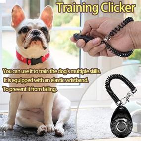 img 2 attached to 🐾 SSRIVER 6-Piece Puppy Training Kit: Adjustable Puppy Doorbells, Training Bag, Whistle, Stop Barking Dog Bowl, Poop Bag, Pet Trainer Set with Clicker