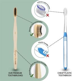 img 2 attached to Toothbrush Biodegradable Natural Charcoal Bristle