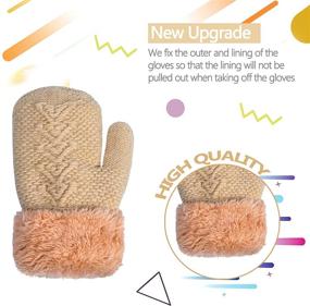 img 1 attached to 🧤 Winter Gloves for Toddler Girls - Thermal Children's Accessories for Cold Weather