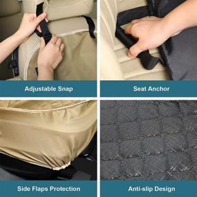 img 1 attached to Petsfit Front Seat Cover for Dogs - Non-slip Washable Protector Against Dirt, Fur, and Scratches | Full Coverage to Seat Edges | Universal Fit for All Vehicles