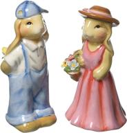 🐰 appletree design barnyard bunny salt & pepper shaker set, 4.125-inch логотип