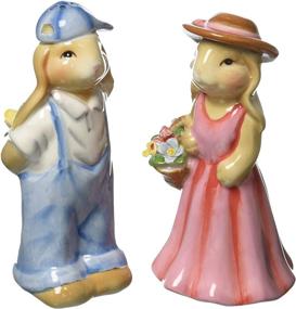 img 2 attached to 🐰 Appletree Design Barnyard Bunny Salt & Pepper Shaker Set, 4.125-Inch