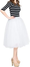 img 4 attached to 🧚 Summer Fairy Knee Length Tulle Skirt for Women - Pleated Wedding, Bridesmaid or Sister Tutu Costume
