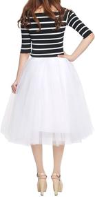 img 1 attached to 🧚 Summer Fairy Knee Length Tulle Skirt for Women - Pleated Wedding, Bridesmaid or Sister Tutu Costume