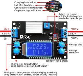 img 3 attached to ⚡ Преобразователь постоянного тока 12В в 5В: Плата регулятора напряжения DROK для эффективного понижения напряжения - вход 6.5-36В, выход 1.2-32В - модуль питания 4.5А 75Вт CC CV