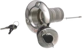 img 1 attached to 🔒 Seachoice 32051: Premium Deck Mount Gas Fill Plate with Locking Cap - High-Quality Cast 316 Stainless Steel - 2 Keys Included