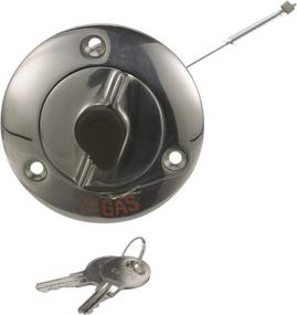 img 3 attached to 🔒 Seachoice 32051: Premium Deck Mount Gas Fill Plate with Locking Cap - High-Quality Cast 316 Stainless Steel - 2 Keys Included