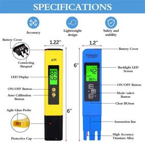 img 2 attached to PH Meter, TDS PPM Meter, Soil PH Tester - Digital Kit (3 Pack): Accurate Testing for Optimal Growing Conditions