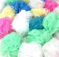 48 assorted colors wholesale bulk lot of loofah lord bath/shower sponge pouf mesh loofahs logo