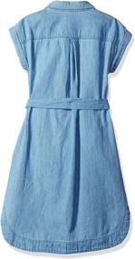 img 3 attached to 👗 Calvin Klein Chambray Shirtdress for Girls' Clothing