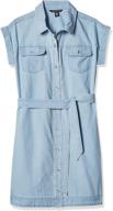 👗 calvin klein chambray shirtdress for girls' clothing logo