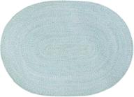 super area rugs farmhouse braided rug: turquoise & white, 2' x 8' - reversible, cotton kitchen carpet logo