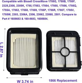 img 1 attached to 🔍 Bissell CrossWave Cordless Max Vacuum Filters & Brush Rolls: 1866, 2788, 2787 | Part No. 1618641 & 1608684