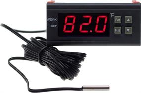 img 1 attached to BAYITE DC 12V Digital Temperature Controller 🌡️ with Sensor and 1 Relay - Fahrenheit, 10A