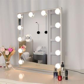 img 3 attached to 💄 WONSTART Vanity Mirror: Hollywood Lighted Makeup Mirror with 10X Magnification and LED Lights – Tabletop or Wall Mounted