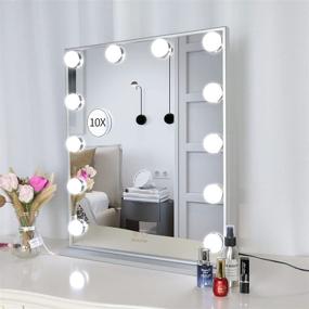 img 4 attached to 💄 WONSTART Vanity Mirror: Hollywood Lighted Makeup Mirror with 10X Magnification and LED Lights – Tabletop or Wall Mounted