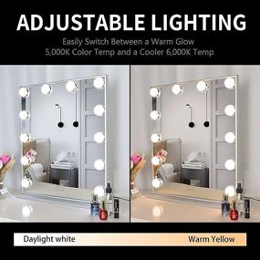 img 2 attached to 💄 WONSTART Vanity Mirror: Hollywood Lighted Makeup Mirror with 10X Magnification and LED Lights – Tabletop or Wall Mounted