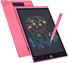 img 4 attached to 🎨 12 Inch Colorful LCD Writing Tablet for Kids: Erasable Drawing Pad, Educational Christmas Toy & Girls Gift - Pink
