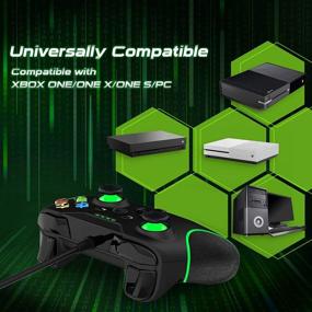 img 2 attached to 🎮 Усовершенствованный игровой опыт: Проводной контроллер YCZHDV для Xbox One с аудиоразъемом и функцией двойной вибрации
