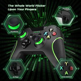 img 1 attached to 🎮 Enhanced Gaming Experience: YCZHDV Wired Controller for Xbox One with Audio Jack and Dual-Vibration Function